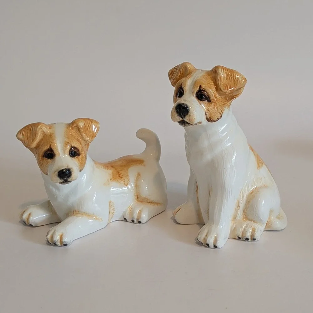 Big Sky Carvers Canine Salt Pepper Lot 6 Dogs-Beagle Westie Basset Pug Cocker